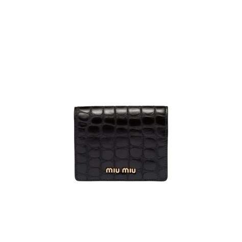 miu miu crocodile wallet|Small croco.